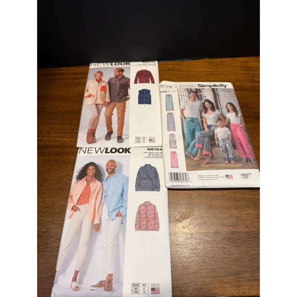 Lot of 3 Sewing Patterns Simplicity new look